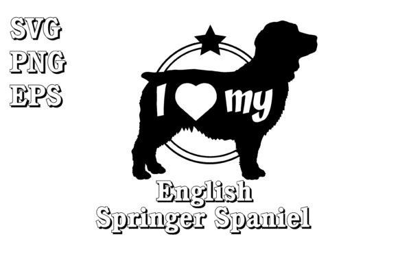 English Springer Spaniel Dog Silhouette