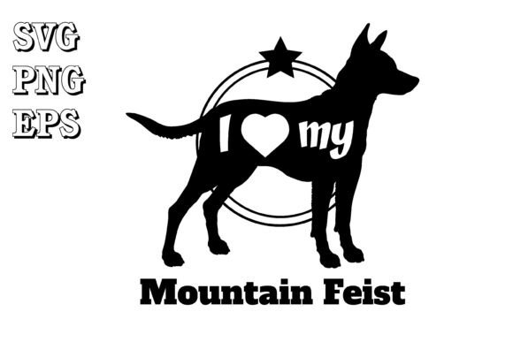 Mountain Feist Dog Silhouette